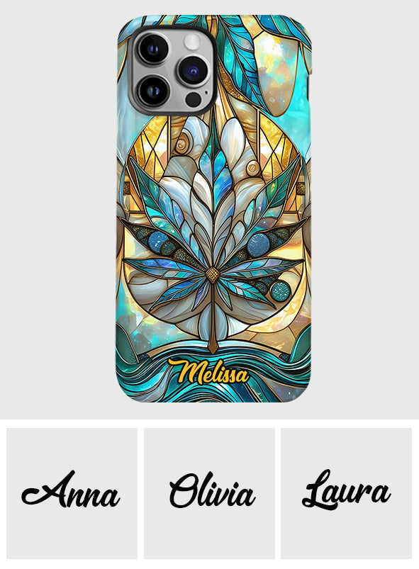 Superbe coque de téléphone personnalisée avec motif feuille et cannabis