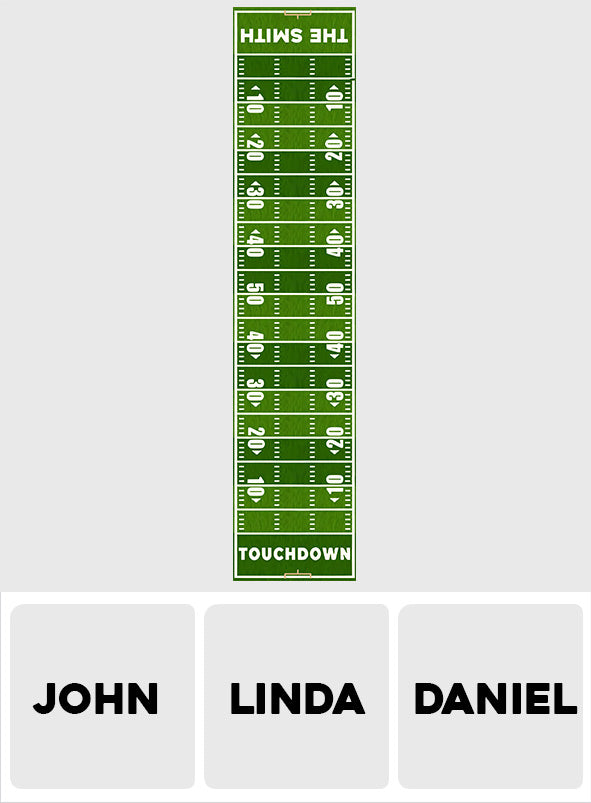 From The Field To The Tabel - Personalized Football Table Runner