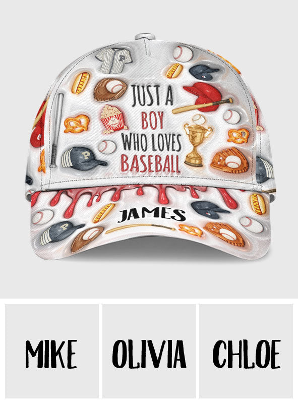 Just A Girl/Boy Who Loves Baseball - Personalized Baseball Classic Cap