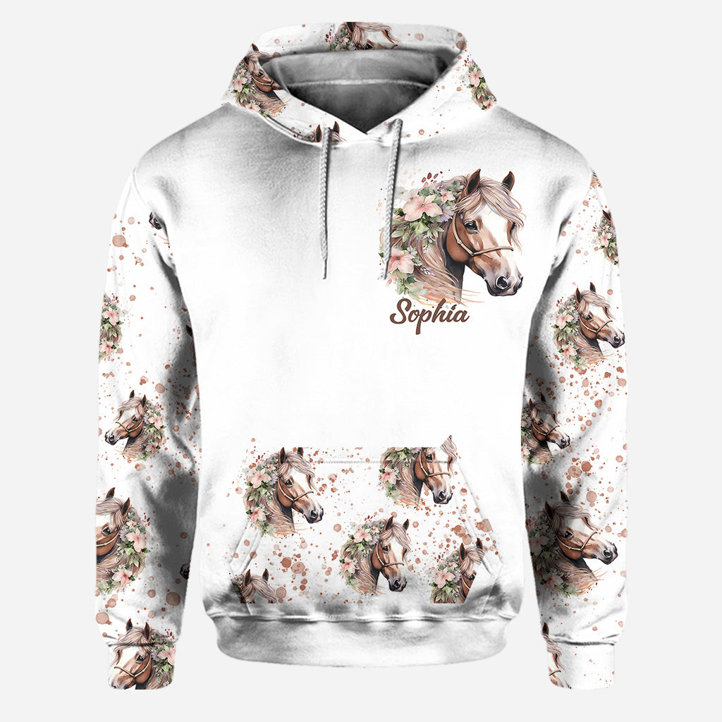 Just A Girl Who Loves Horses - Personalized Horse Hoodie and Leggings