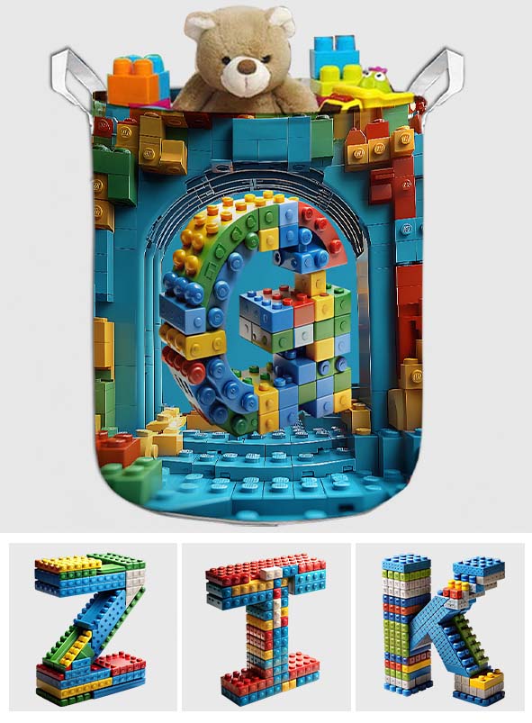 Building Alphabet Letter - Personalized Kid Storage Basket