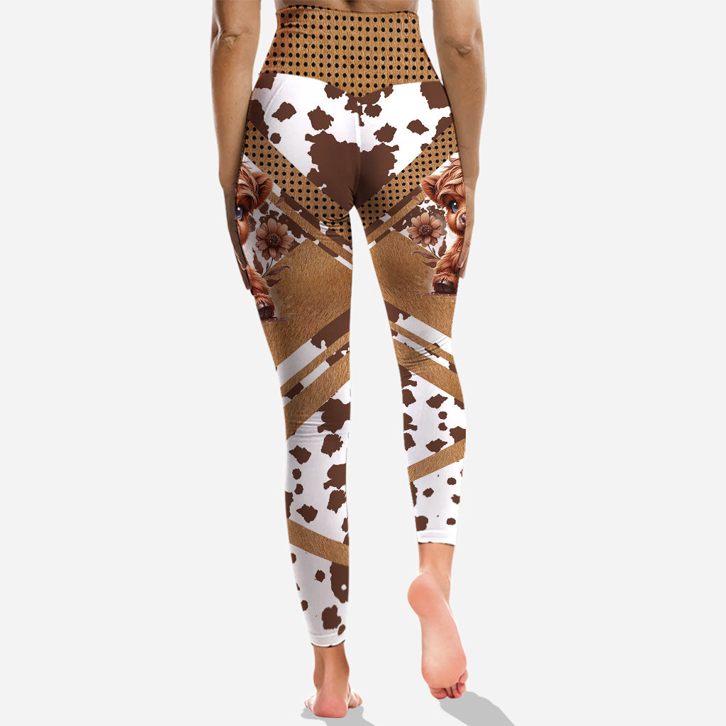 Sweetie - Personalized Highland Cow Hoodie and Leggings