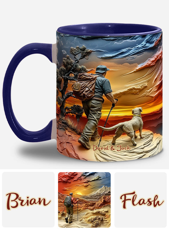 Not All Those Who Wander Are Lost - Personalized Hiking Accent Mug