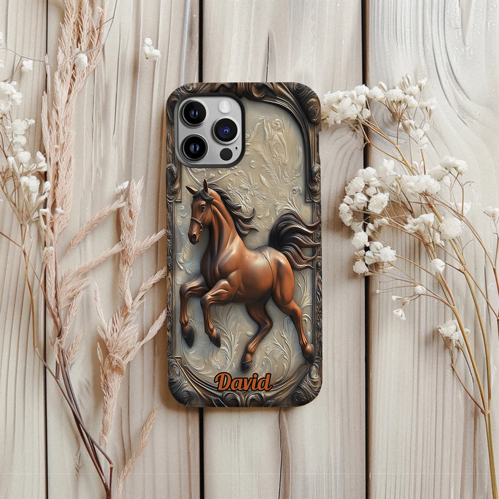 Love Horse - Personalized Horse Full Print Phone Case