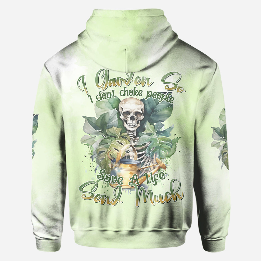 I Garden So I Don't Choke People - Personalized Gardening All Over Shirt
