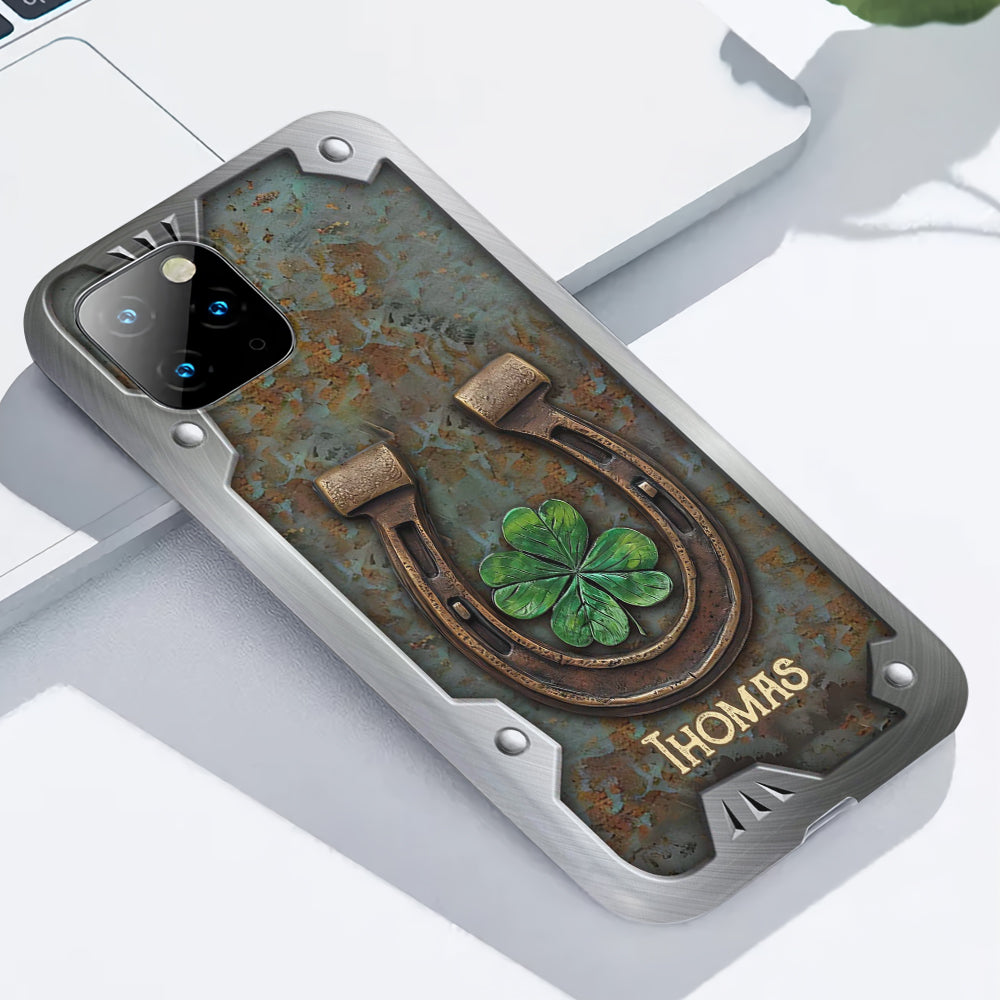 Lucky Horseshoe Shamrock - Personalized Horse Full Print Phone Case