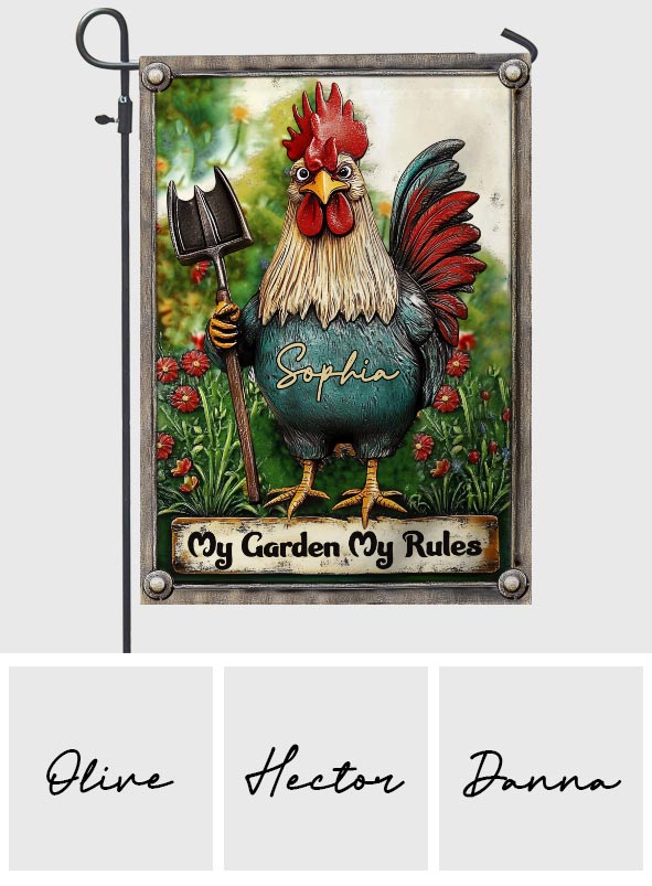 My Garden My Rules - Personalized Gardening Garden Flag