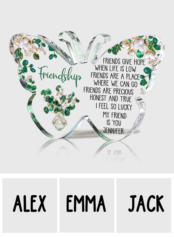 My Friend Is You - Personalized Bestie Custom Shaped Acrylic Plaque