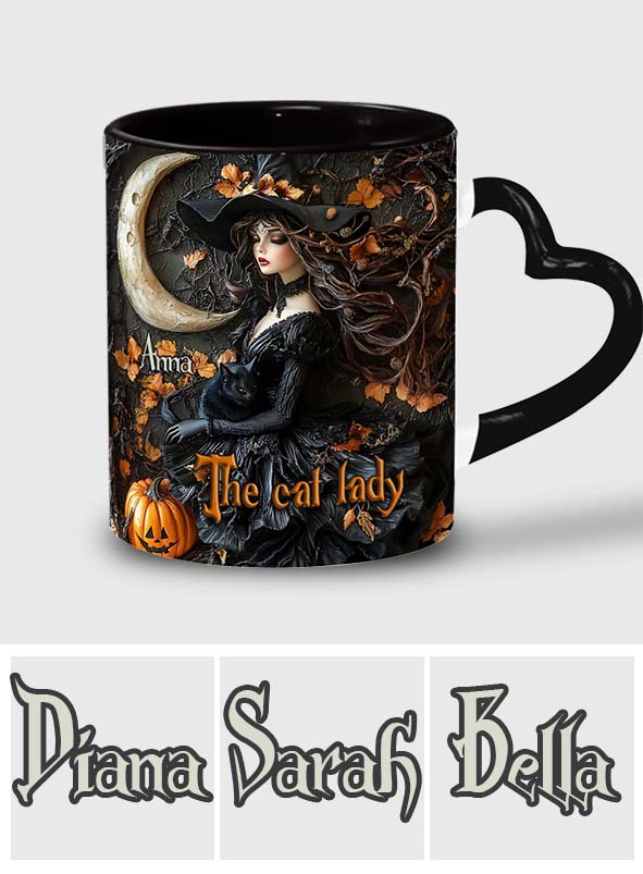 The Witch - Personalized Witch Heart Handle Mug