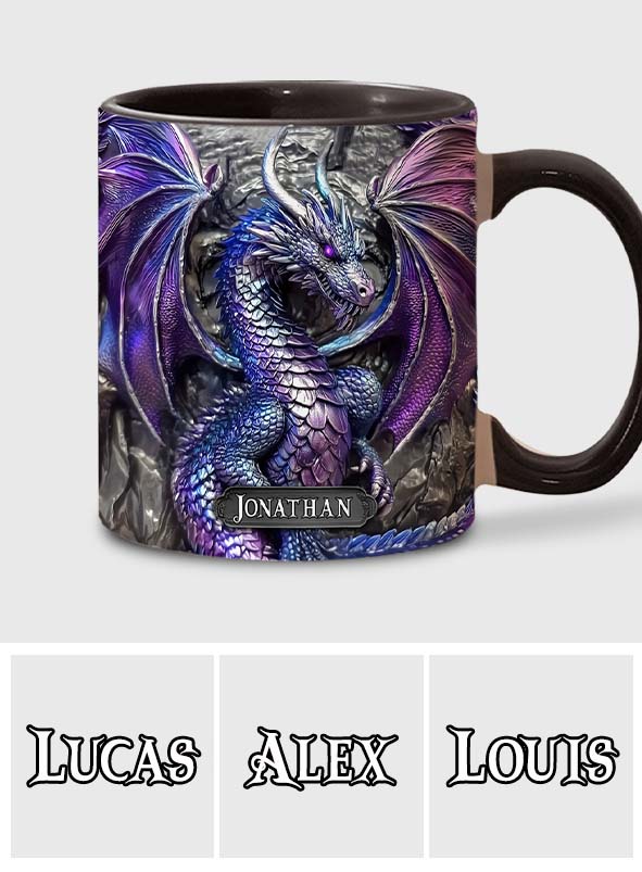 Purple Dragon - Personalized Dragon Accent Mug