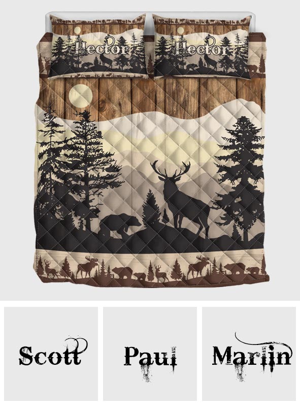 Love Hunting - Personalized Hunting Quilt Set