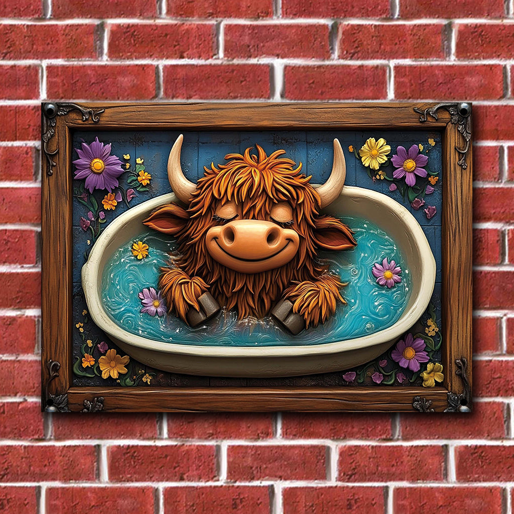 Wash Your Hooves - Rectangle Metal Sign