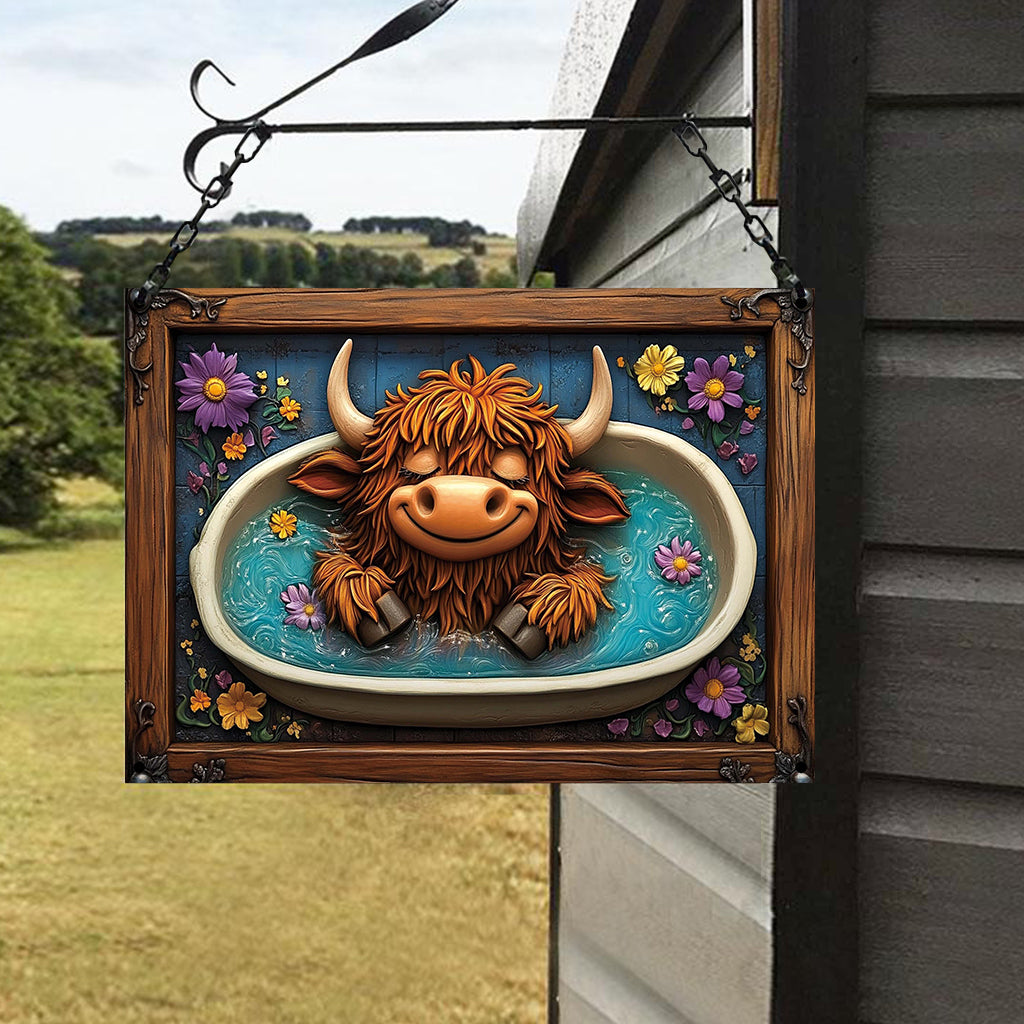 Wash Your Hooves - Rectangle Metal Sign