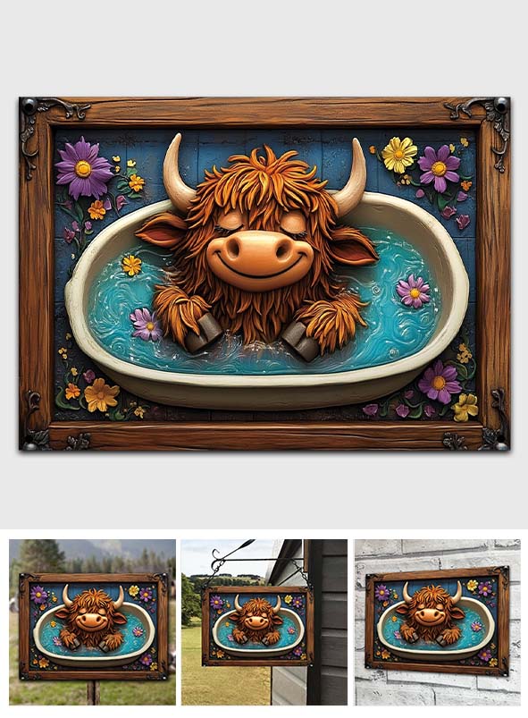 Wash Your Hooves - Rectangle Metal Sign