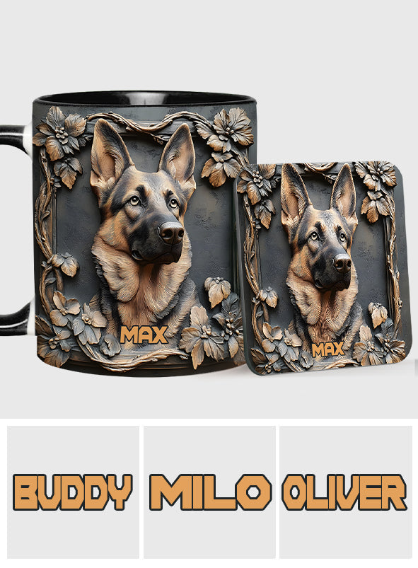 Strong German Shepherd - Personalized Dog Accent Mug