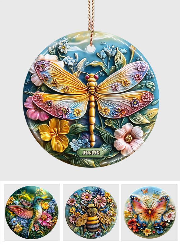 Schöner Garten – Personalisierter Keramikkreis als Gartendekoration