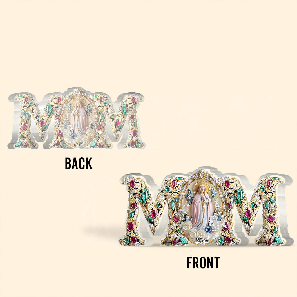 Faithful Mom - Personalized Mother Custom Shaped Acrylic Plaque