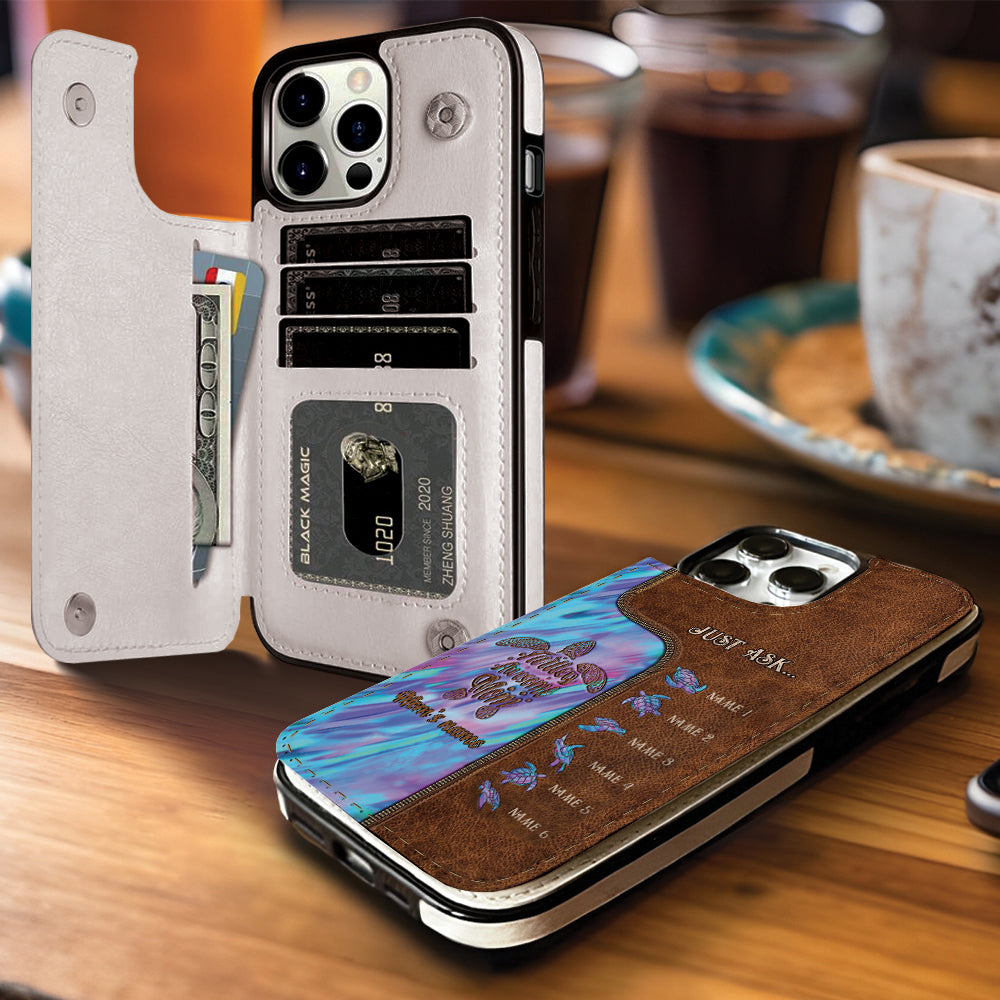 Holding Hands - Personalized Mother Foldable Wallet Phone Case