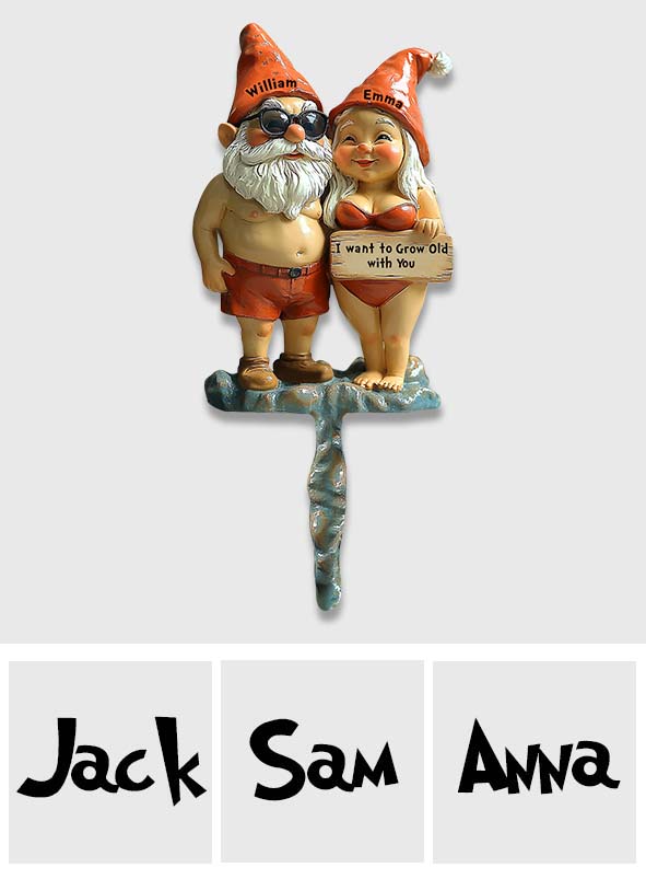 I Want To Grow Old With You - Personalized Gardening Acrylic Plaque Stake
