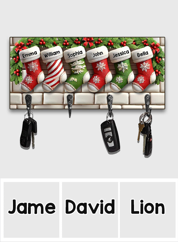 Family Stockings - Personalized Family Key Rack