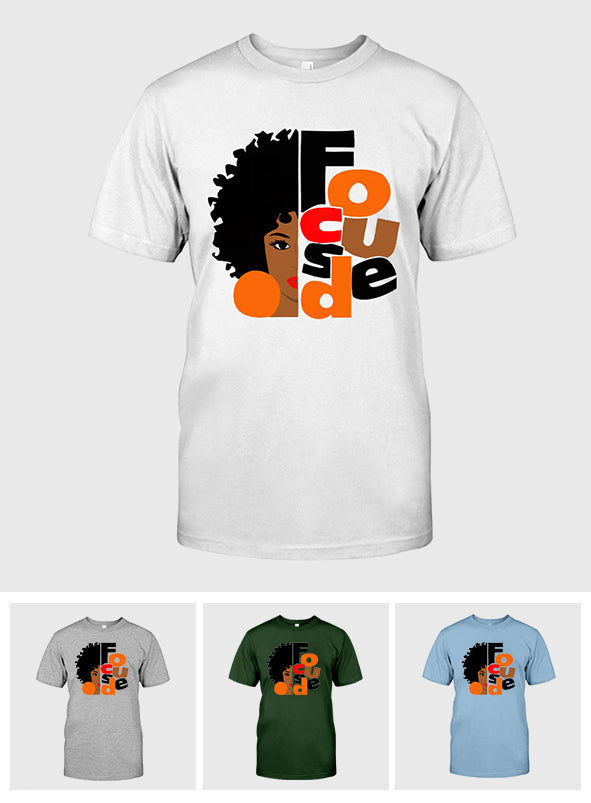 Focused – T-Shirt und Hoodie für Afroamerikaner