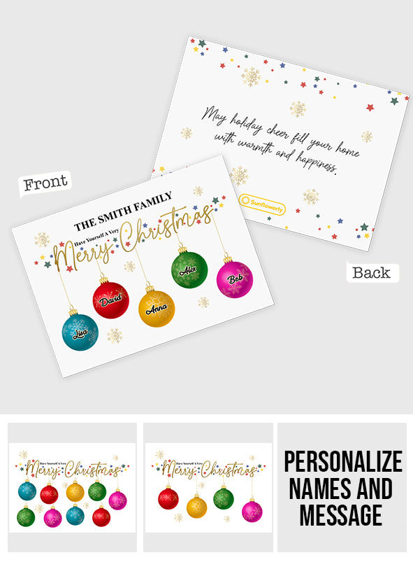 Family Christmas Card - Personalized Family Greeting Card