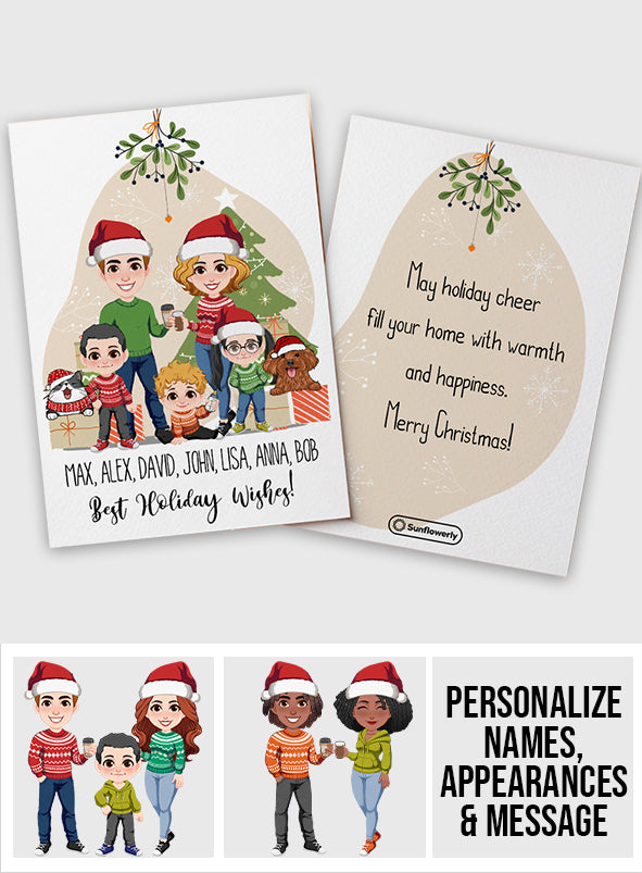 Family Christmas Card - Personalized Family Greeting Card