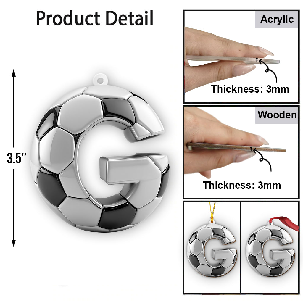 Soccer Letter - Personalized Soccer Ornament