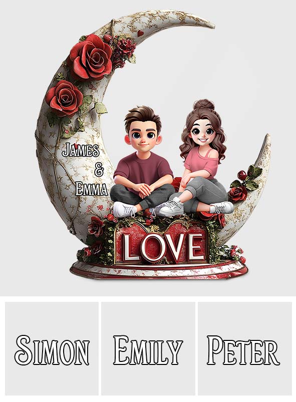 Love - Personalized Couple Custom Shaped Acrylic Plaque