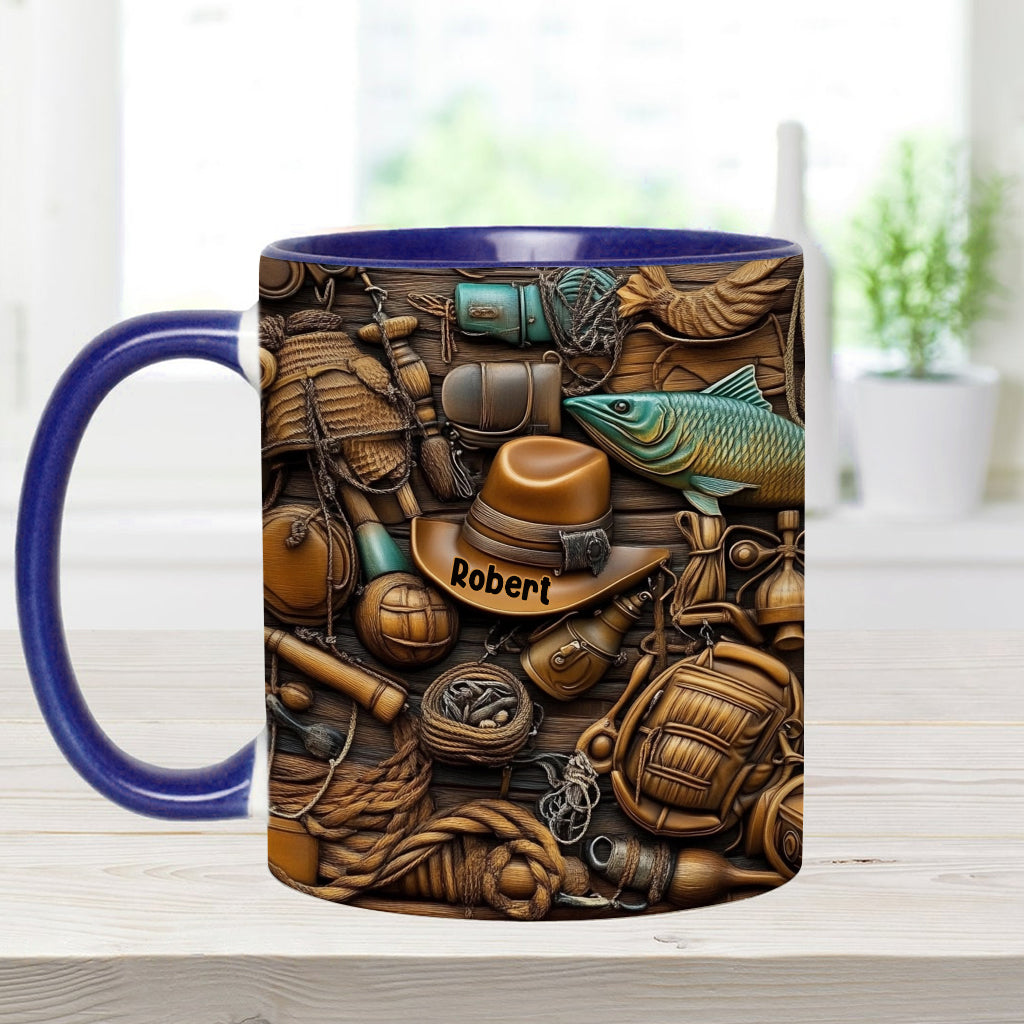 Fishing Life - Personalized Fishing Accent Mug