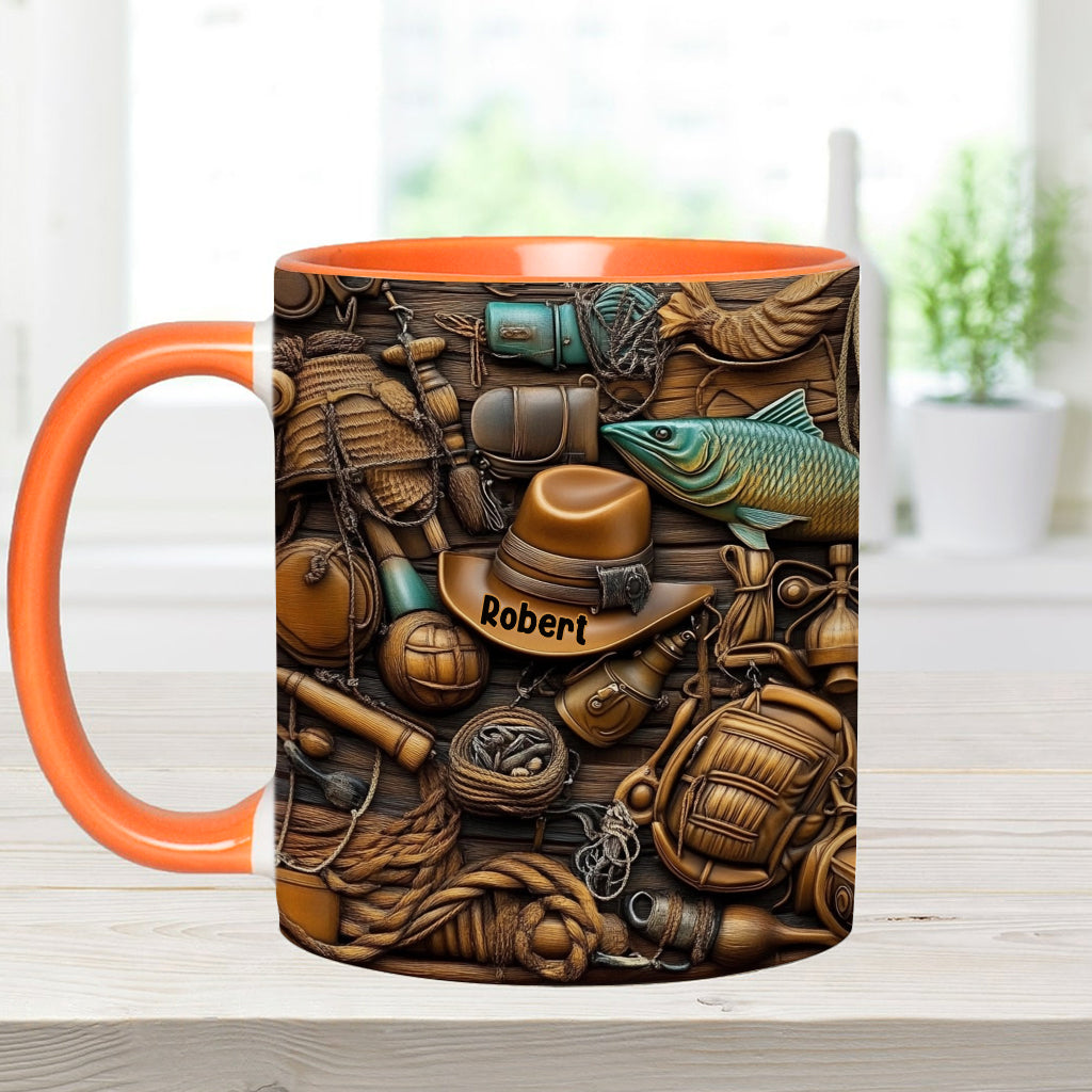 Fishing Life - Personalized Fishing Accent Mug