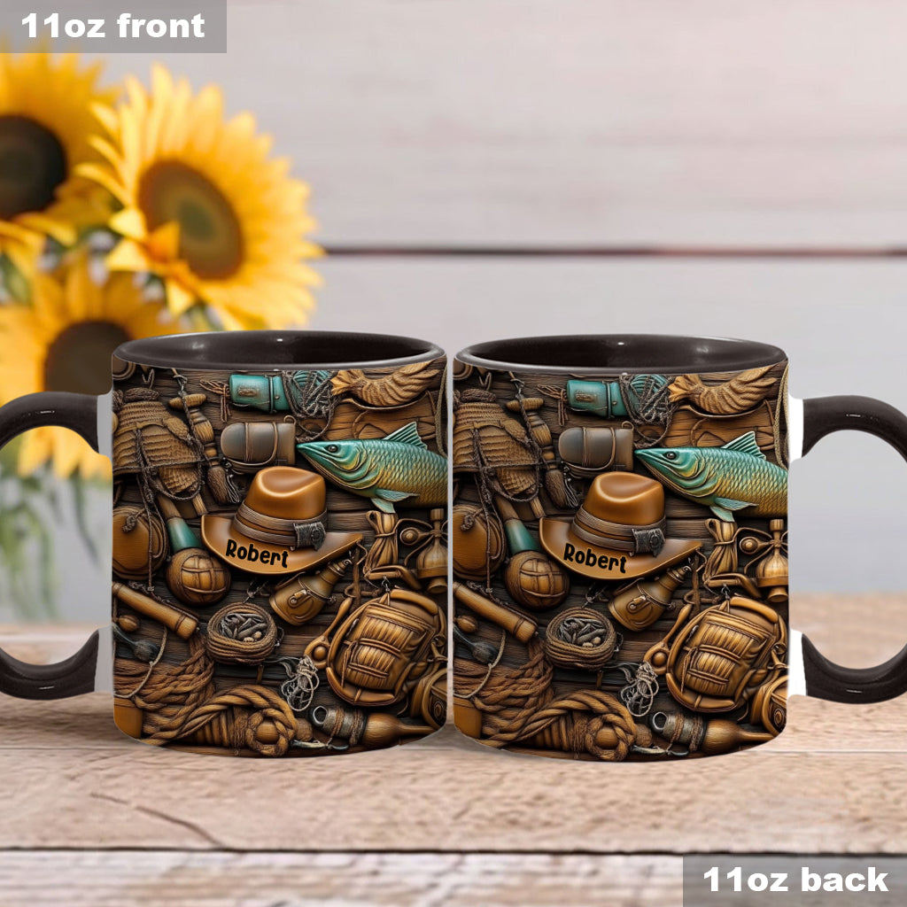 Fishing Life - Personalized Fishing Accent Mug
