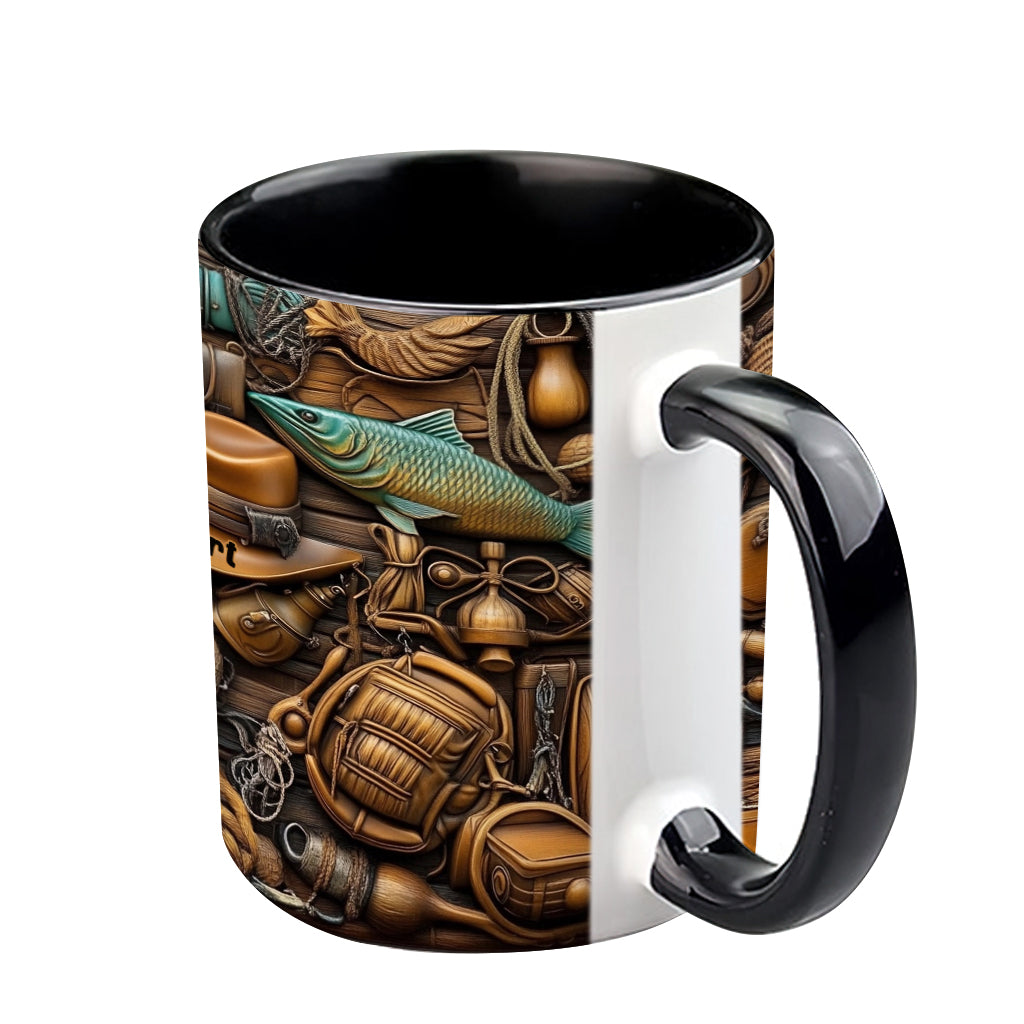 Fishing Life - Personalized Fishing Accent Mug
