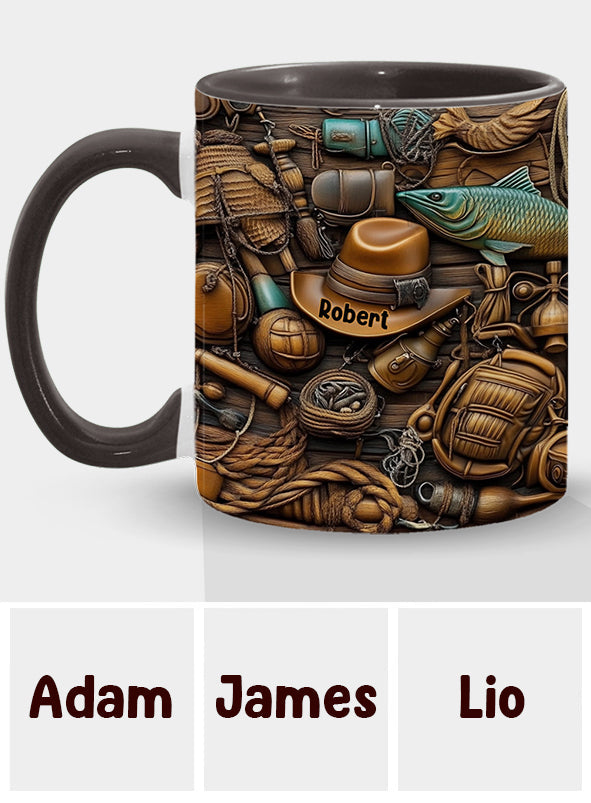 Fishing Life - Personalized Fishing Accent Mug