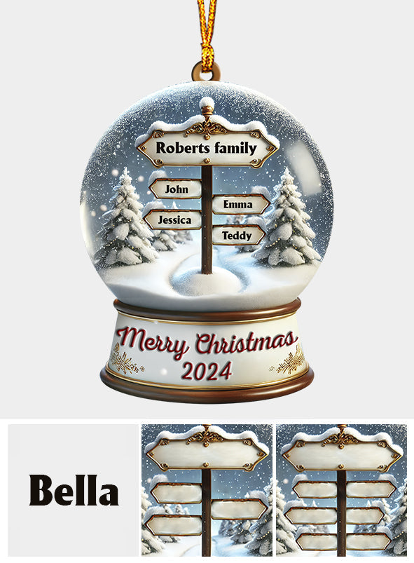 Merry Christmas - Personalized Family Ornament