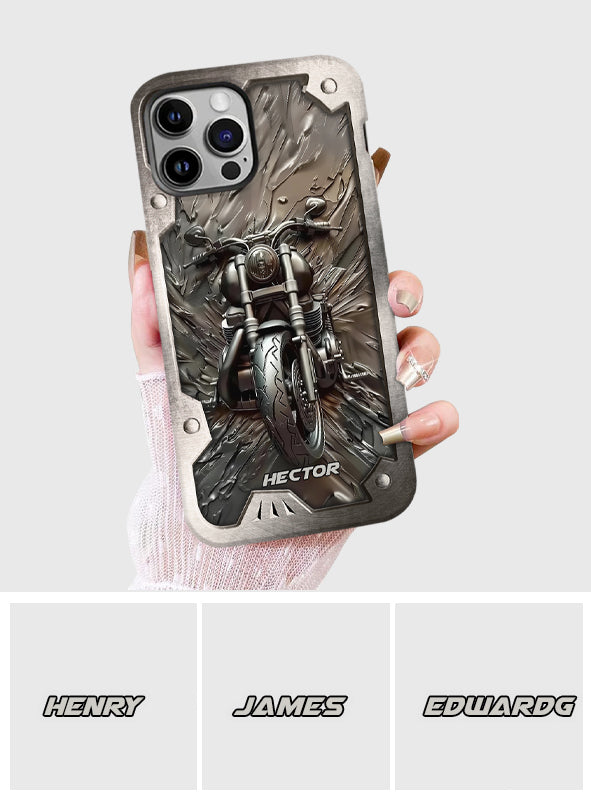 Coque de téléphone personnalisée avec motif motard vintage - Moto vintage