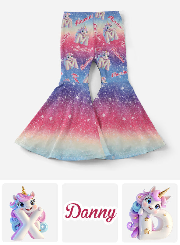 Beautiful Unicorn - Personalized Kid Kid Flare Leggings