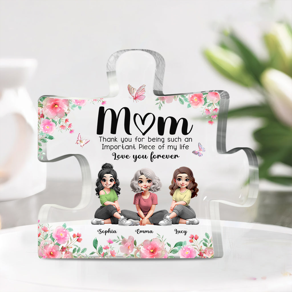 Important Of My Life - Personalized Mother Custom Shaped Acrylic Plaque