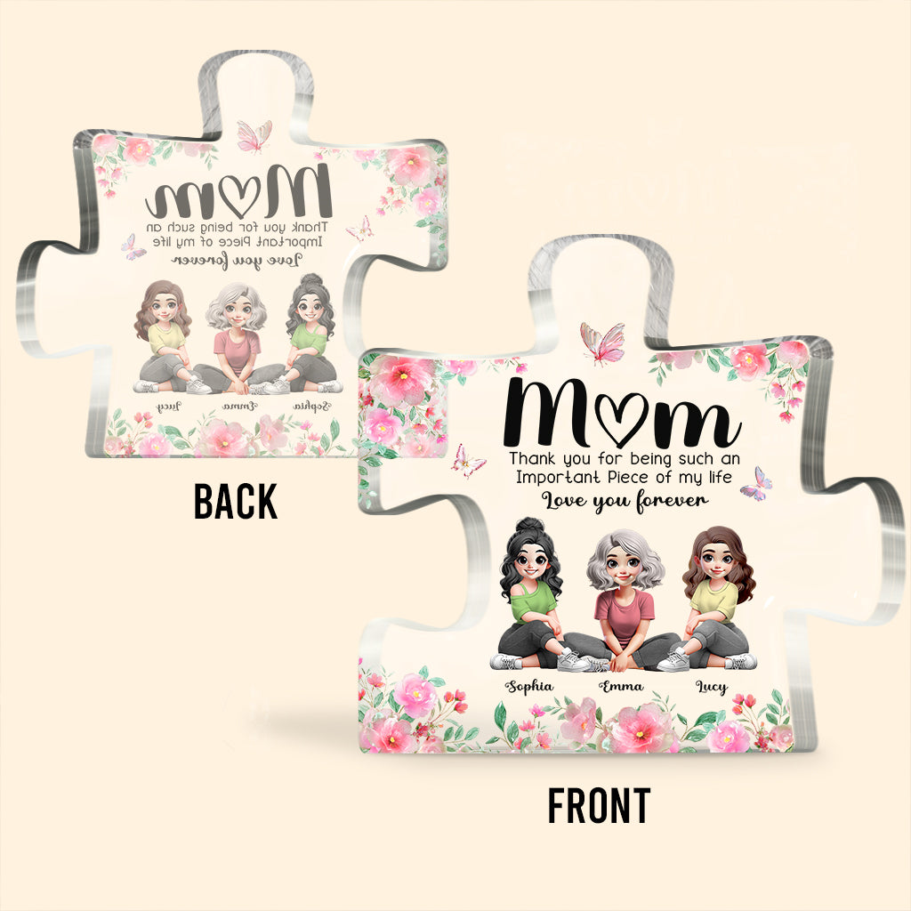 Important Of My Life - Personalized Mother Custom Shaped Acrylic Plaque