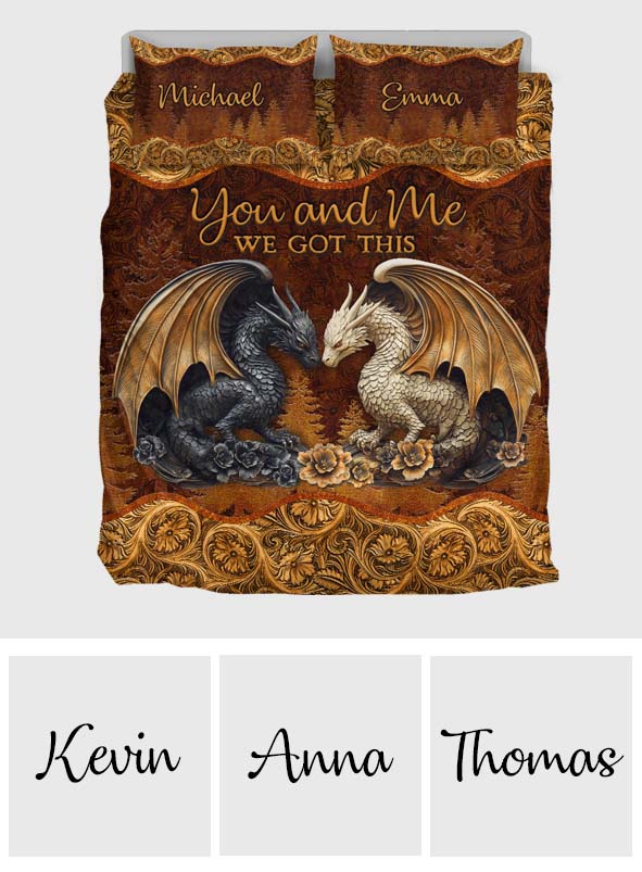 You & Me - Personalized Dragon Quilt Set