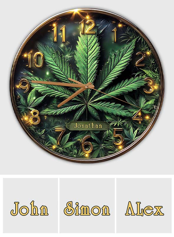 Hier ist es immer 4:20 – Personalisierte Weed-Wanduhr