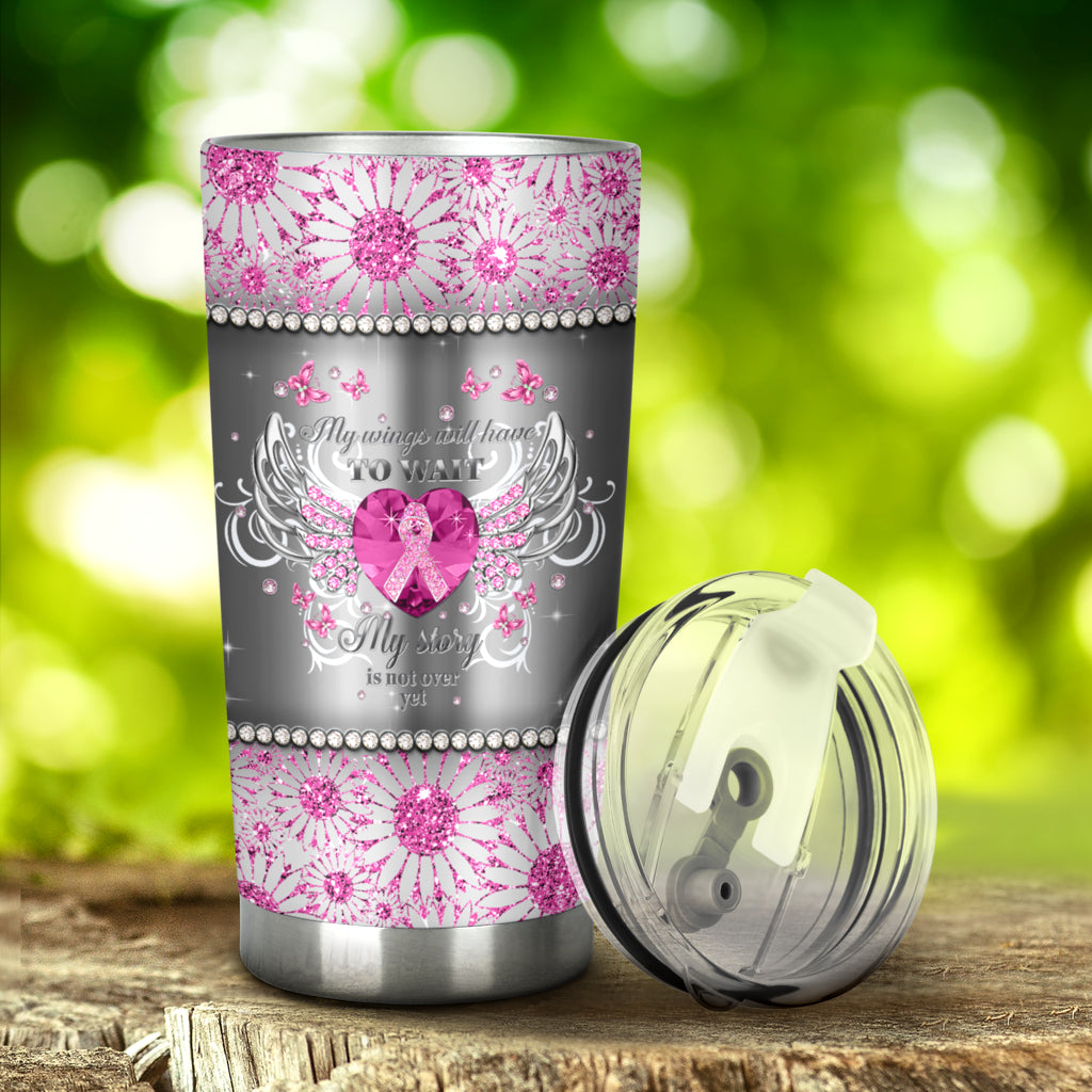 Gobelet de sensibilisation au cancer du sein « Mes ailes doivent attendre » 0622