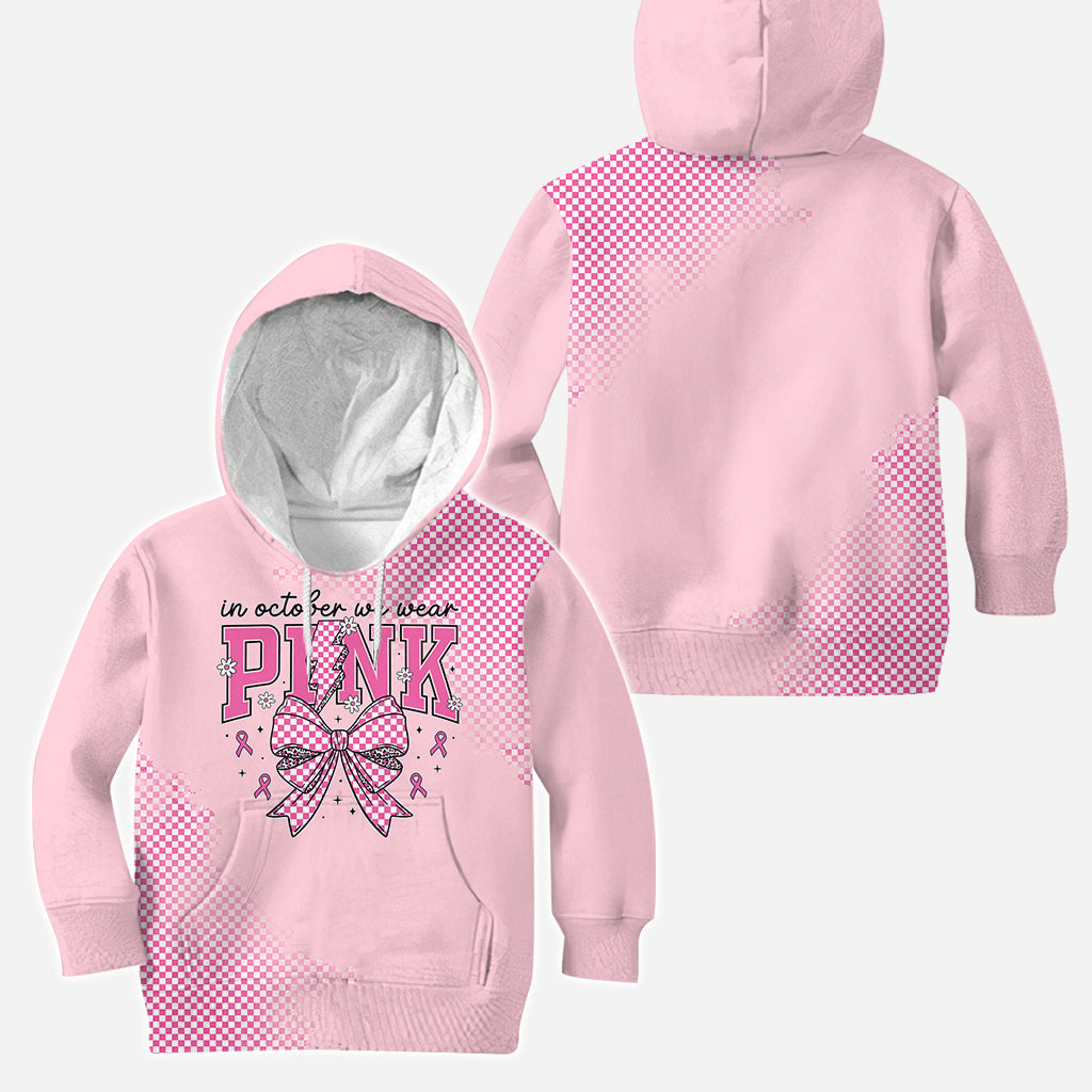 In October We Wear Pink Breast Cancer Awareness Hoodie and Leggings