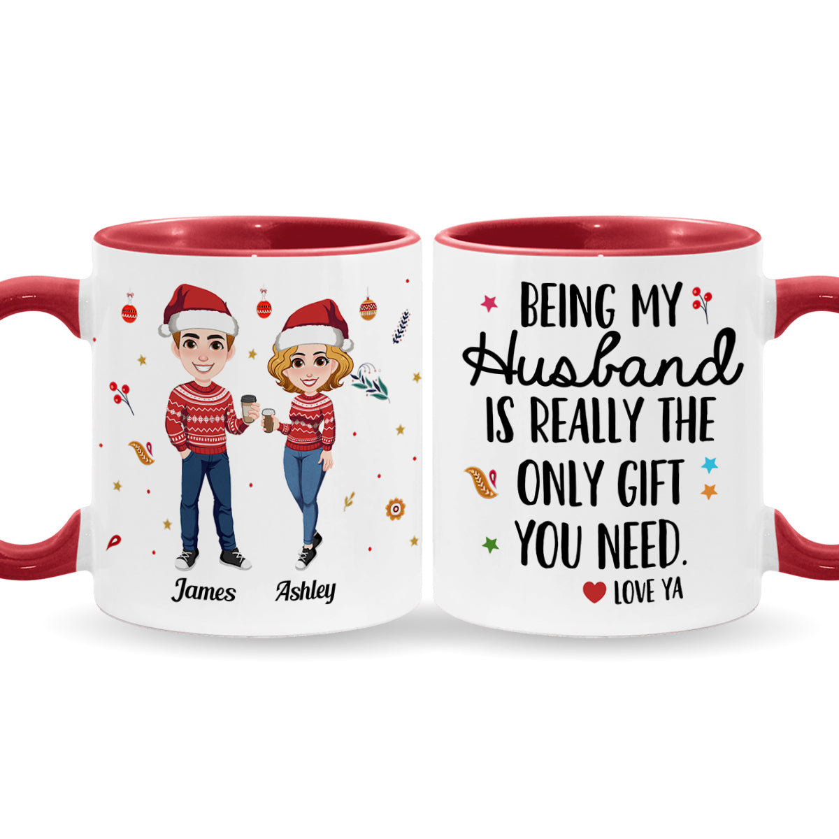 Being My Husband - Personalized Husband And Wife Accent Mug