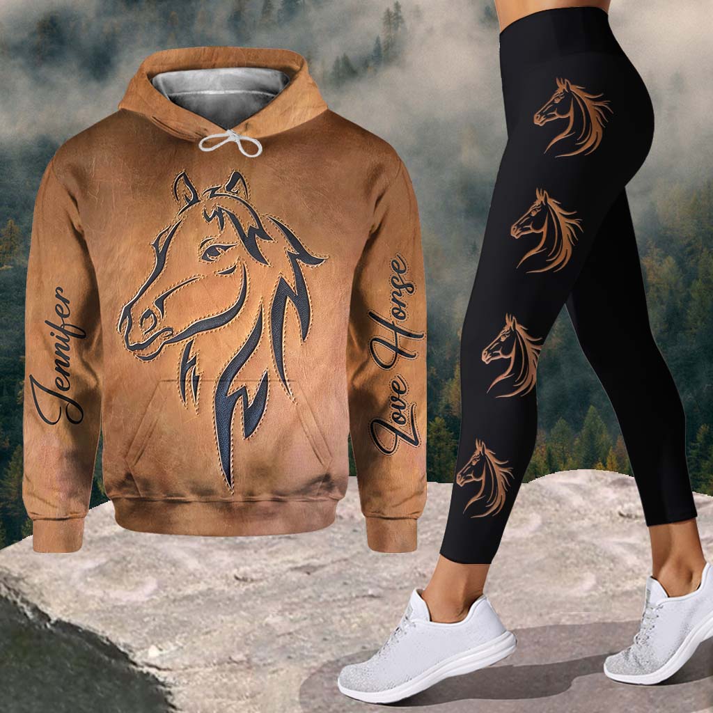 Love Horse - Personalized Horse Hoodie and Leggings