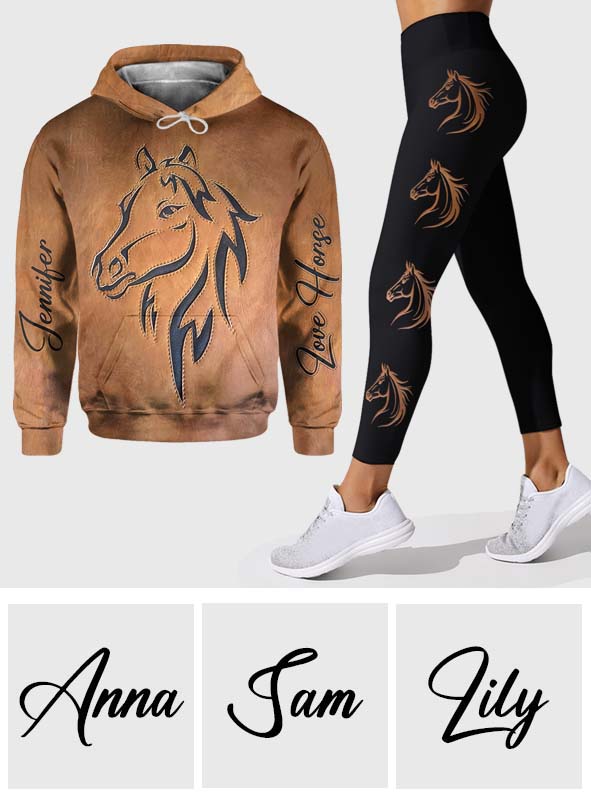 Love Horse - Personalized Horse Hoodie and Leggings