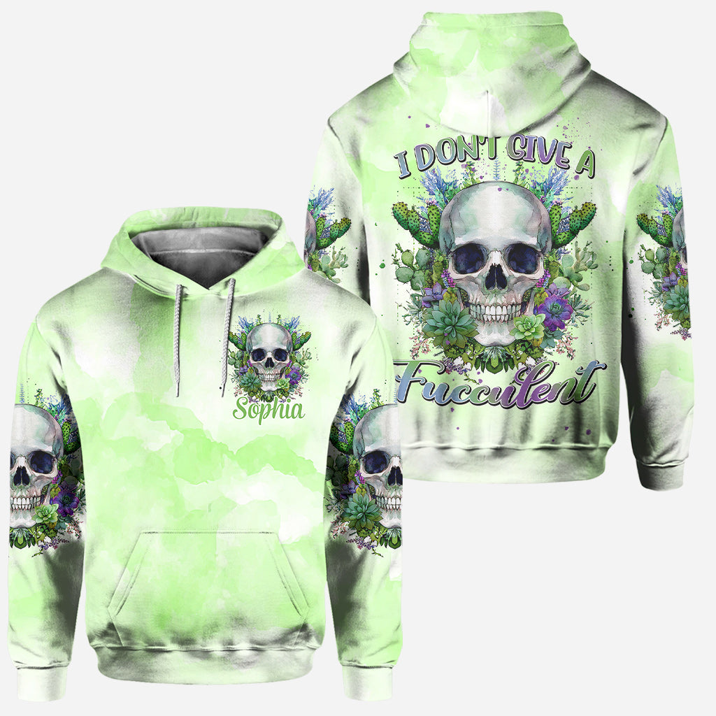 I Don't Give A Fucculent - Personalized Gardening Hoodie and Leggings