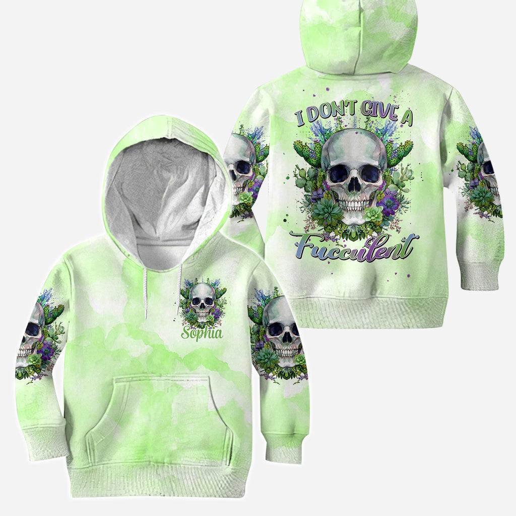 I Don't Give A Fucculent - Personalized Gardening Hoodie and Leggings