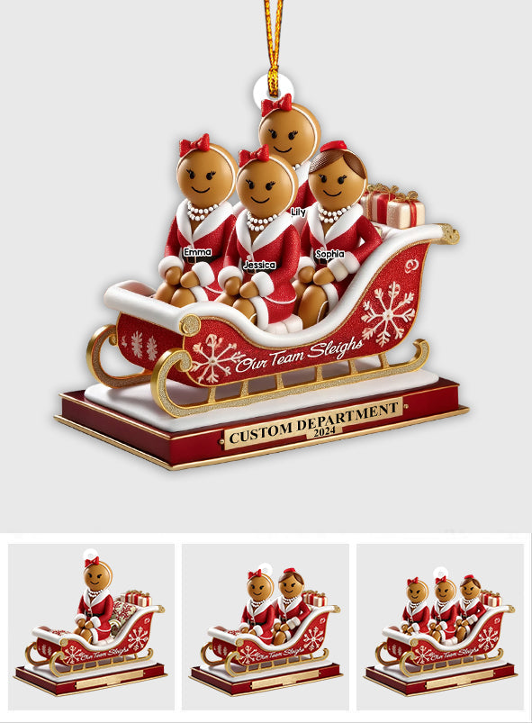 Unser Team-Schlitten, Weihnachtsgeschenke für Kollegen – personalisierter Weihnachtsschmuck für Kollegen