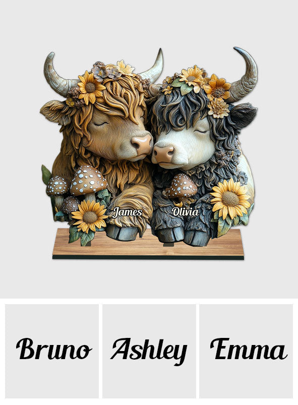 Happy Couple Country Style - Personalized 1 Layered Big Freestanding